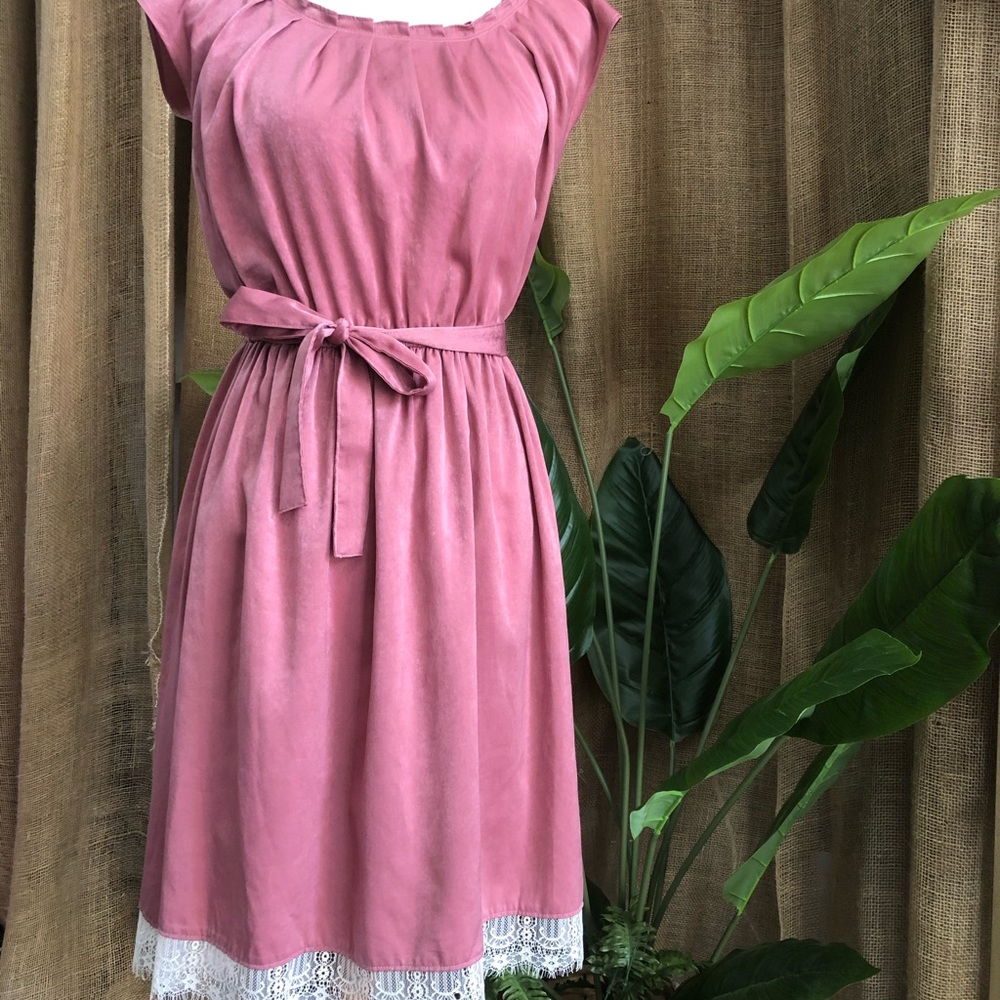 LC Lauren Conrad pink silky dress